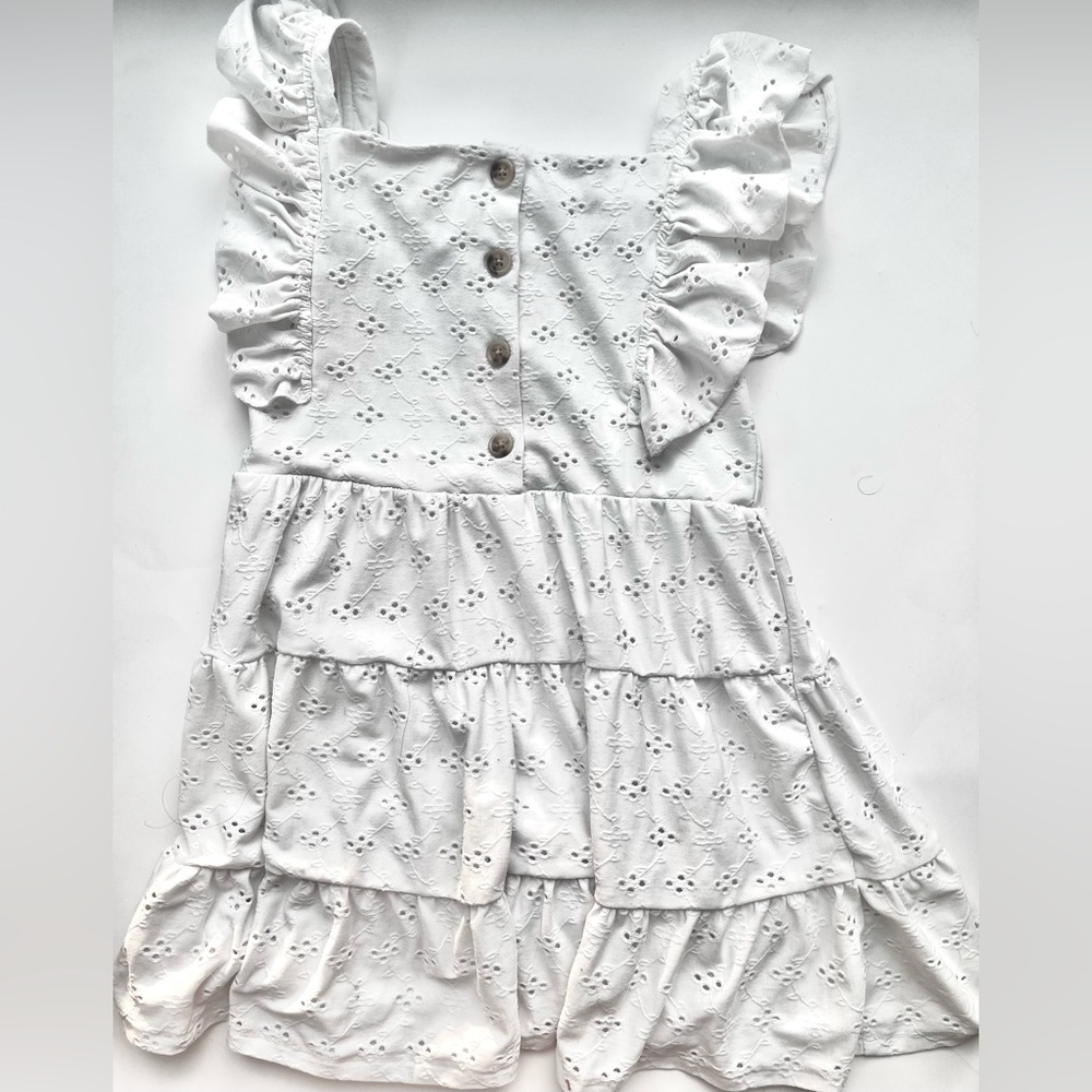 Btween size 10 Charming White Eyelet Kids Dress